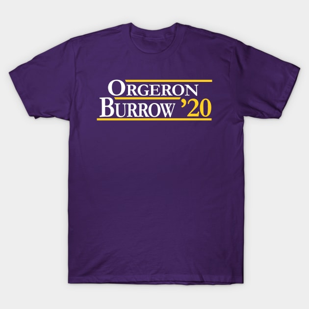 Orgeron and Burrow in 2020 T-Shirt by Parkeit
